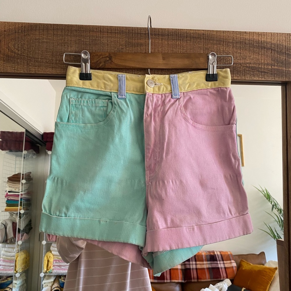 Urban Outfitters Color Block Jean Shorts
